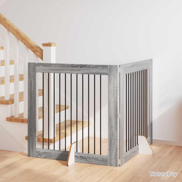 Parc pour chien 2 pcs Gris Sonoma 100 x 100 cm Acier galvanis�