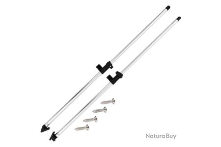 Poteau Télescopique De Soutien Pour Bâche De Bateau – Alu/ABS, Hauteur Réglable 58 à 145 Cm, Anti-accumulation D'eau, Pour Ponton, Pêche, Bimini
