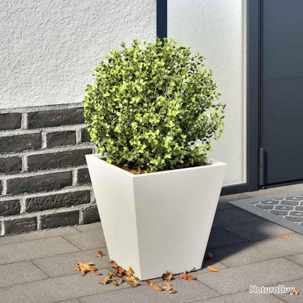 Jardini�re blanc 30x30x30 cm acier