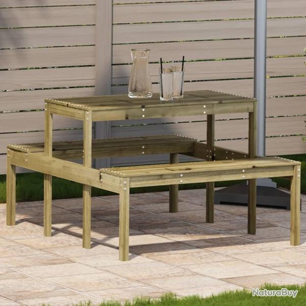 Table de pique-nique 110x134x75 cm bois de pin impr�gn�
