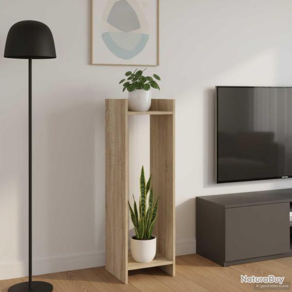 Support de Plante avec �tag�re Ch�ne Sonoma 30 x 30 x 100 cm
