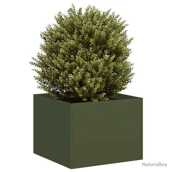 Jardini�re vert olive 40x40x30 cm acier