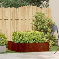 Jardini&egrave;re rouill&eacute; 100x100x30 cm acier inoxydable