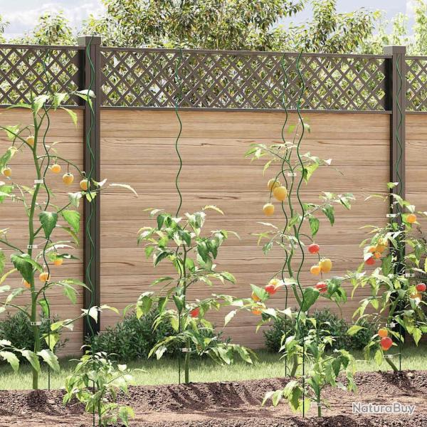 Soutien de plante 20 pcs Vert 170 x 0,6 x 0,6 cm Acier