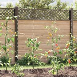 Soutien de plante 5 pcs Argent&eacute; 150 x 0,6 x 0,6 cm Acier