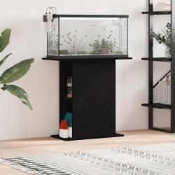 Support d'aquarium Ch&ecirc;ne noir 75x36x72,5 cm Bois d'ing&eacute;nierie