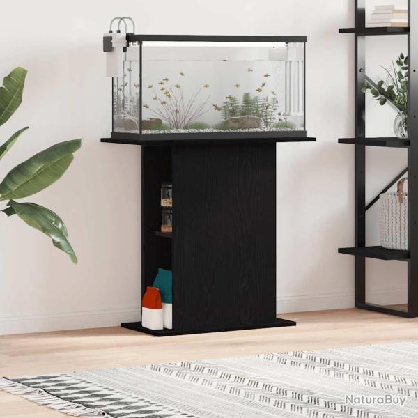 Support d'aquarium Ch�ne noir 75x36x72,5 cm Bois d'ing�nierie