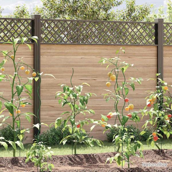 Soutien de plante 5 pcs Vert 110 x 0.6 x 0.6 cm Acier