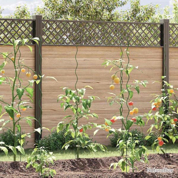 Soutien de plante 20 pcs Vert 150 x 0,6 x 0,6 cm Acier
