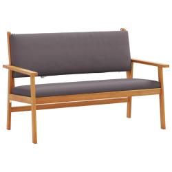 Banc de jardin avec coussin Anthracite Bois d'Acacia Massif