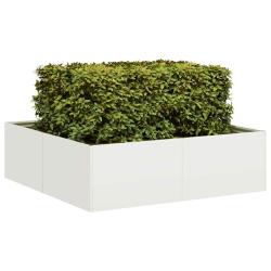 Jardini&egrave;re blanc 100x100x30 cm acier