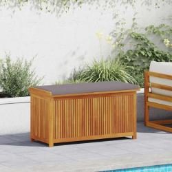 Bo&icirc;te &agrave; coussins d'ext&eacute;rieur 113x50x60,5cm bois massif d'acacia