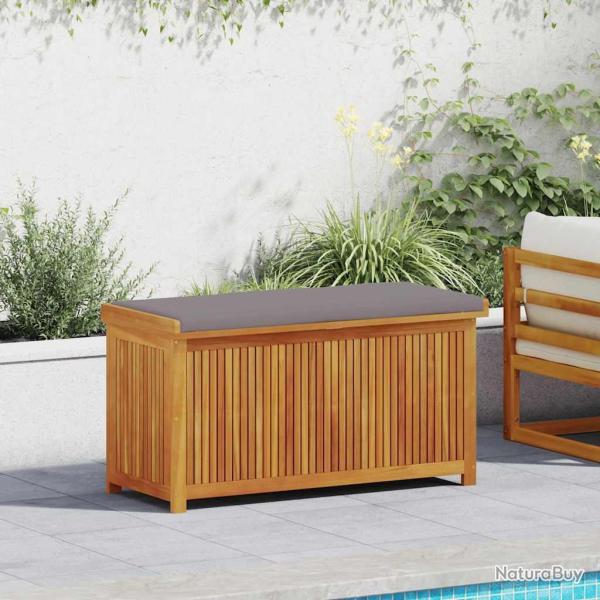 Bo�te � coussins d'ext�rieur 113x50x60,5cm bois massif d'acacia
