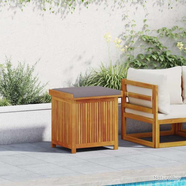 Bo�te � coussins d'ext�rieur 60x50x61 cm bois massif d'acacia