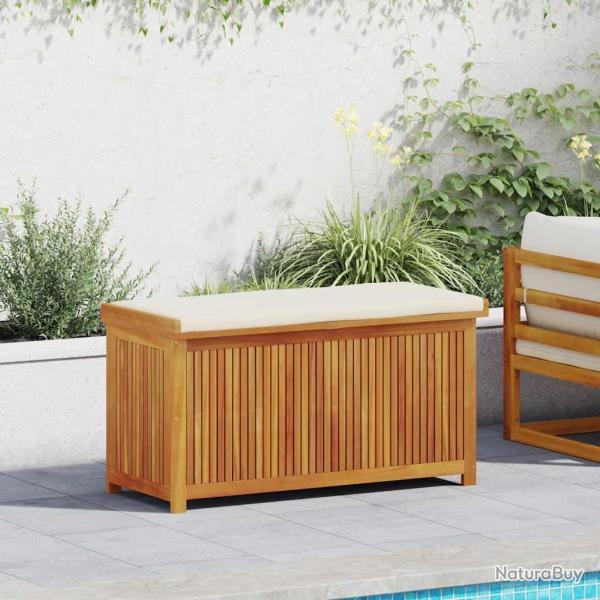 Bo�te � coussins d'ext�rieur 113x50x60,5cm bois massif d'acacia