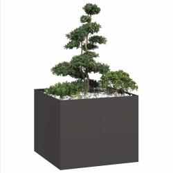 Jardini&egrave;re noir 100x100x80 cm acier