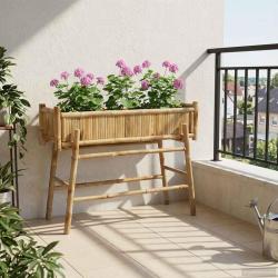 Jardini&egrave;re avec support Naturel 100 x 38 x 74 cm Bambou