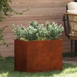 Cache-pot de jardin Acier patin&eacute; 50 x 32 x 40 cm Acier patin&eacute;