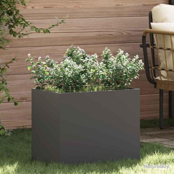 Cache-pot de jardin Noir 50 x 32 x 40 cm Acier lamin� � froid
