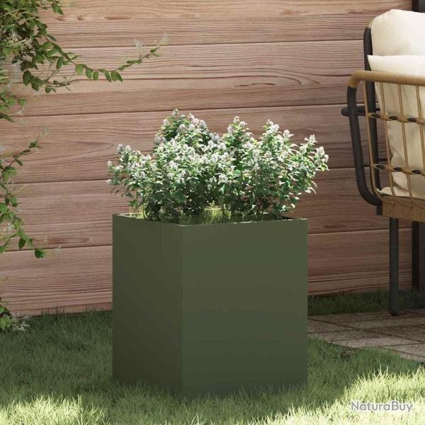 Cache-pot de jardin Vert olive 32 x 32 x 40 cm