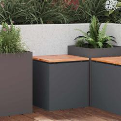 Banc de jardin Anthracite 40 x 40 x 43 cm Acier