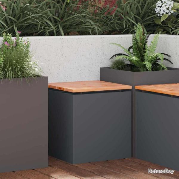 Banc de jardin Anthracite 40 x 40 x 43 cm Acier