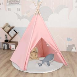 Tente tipi d'enfants avec sac Peau de p&ecirc;che Rose 120x120x150 cm