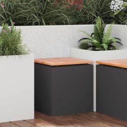 Banc de jardin Noir 40 x 40 x 43 cm Acier