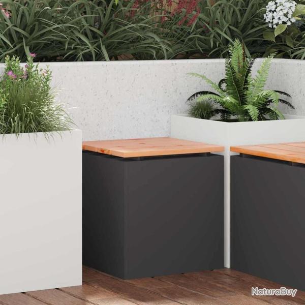Banc de jardin Noir 40 x 40 x 43 cm Acier