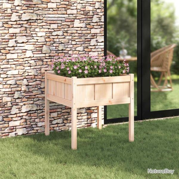 Cache-pot de jardin Nature 70 x 70 x 70 cm Bois de pin massif