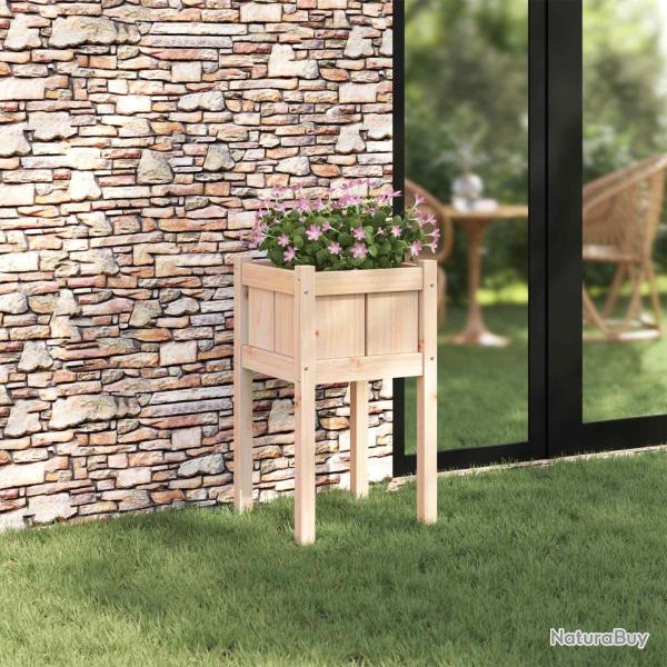 Cache-pot de jardin Nature 40 x 40 x 70 cm Bois de pin massif
