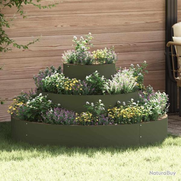 Cache-pot de jardin Vert olive 120 x 120 x 20 cm