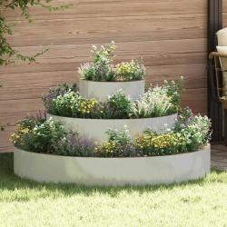 Cache-pot de jardin Argent 120 x 120 x 20 cm Acier galvanis&eacute;