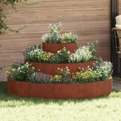 Cache-pot de jardin Marron 120 x 120 x 20 cm Acier patin&eacute;