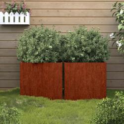 Jardini&egrave;res 2 pcs 42x40x39 cm acier corten