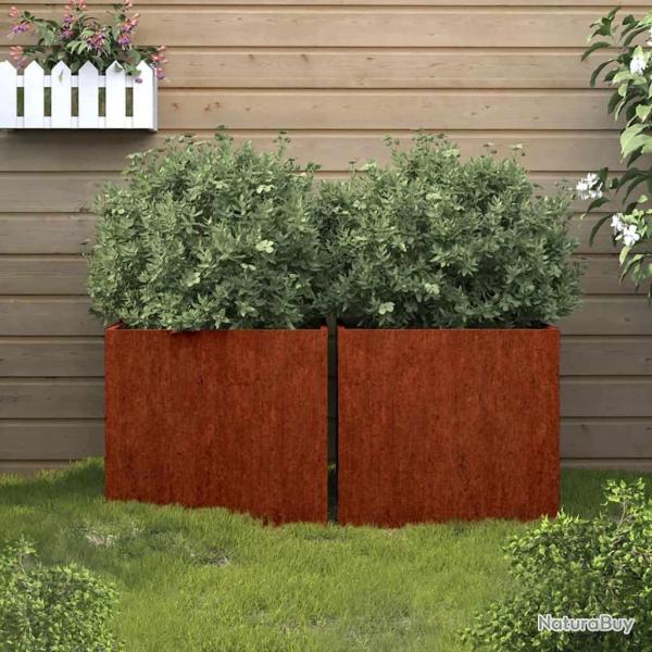 Jardini�res 2 pcs 42x40x39 cm acier corten