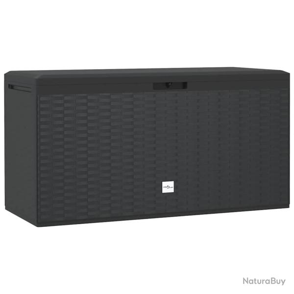 Bo�te de rangement de jardin Anthracite 114x47x60 cm