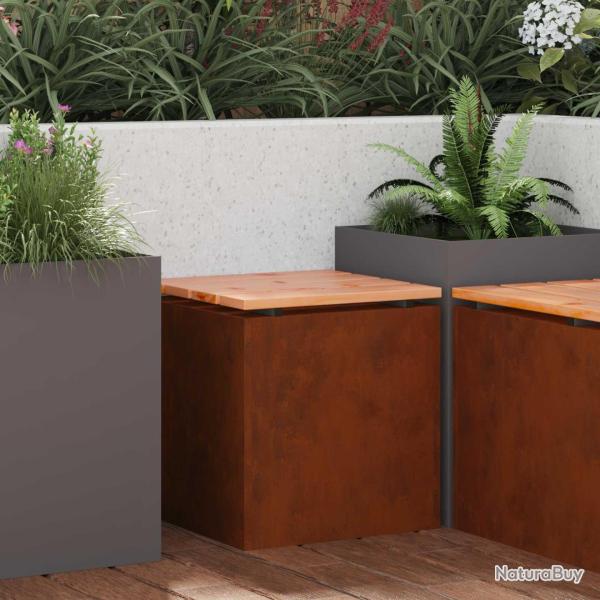 Banc de jardin Rouill� 40 x 40 x 43 cm
