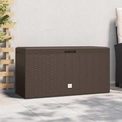 Bo&icirc;te de rangement de jardin Marron 114x47x60 cm