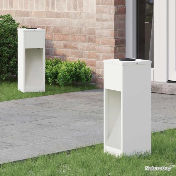 Lumi�re de Chemin LED Solaire 2 pcs Blanc Acier lamin� � froid