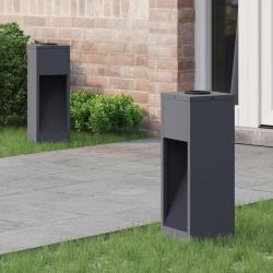 Lumi&egrave;re de Chemin LED Solaire 2 pcs Anthracite