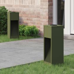 Lumi&egrave;re de Chemin LED Solaire 2 pcs Vert olive