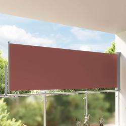 Auvent lat&eacute;ral r&eacute;tractable de patio 120x300 cm Marron