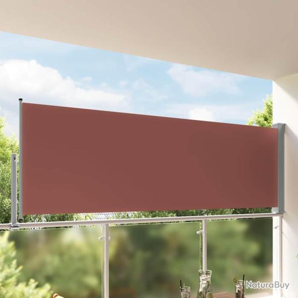 Auvent lat�ral r�tractable de patio 120x300 cm Marron