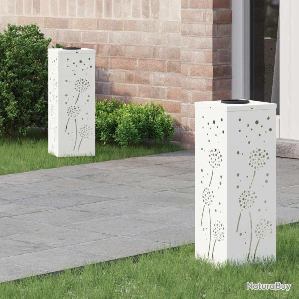 Lumi�re de chemin LED solaire 2 pcs Blanc Acier lamin� � froid
