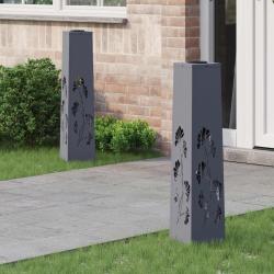 Lumi&egrave;re de chemin LED solaire 2 pcs Anthracite