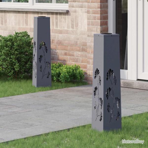 Lumi�re de chemin LED solaire 2 pcs Anthracite