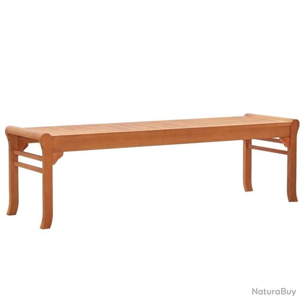 Banc de jardin 3 places 150 cm Bois d'eucalyptus solide