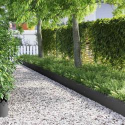 Bordures de pelouse 20 pcs Noir 103 x 0,05 x 22 cm Acier