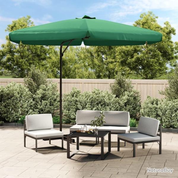 Parasol d'ext�rieur avec m�t en acier 300 cm vert
